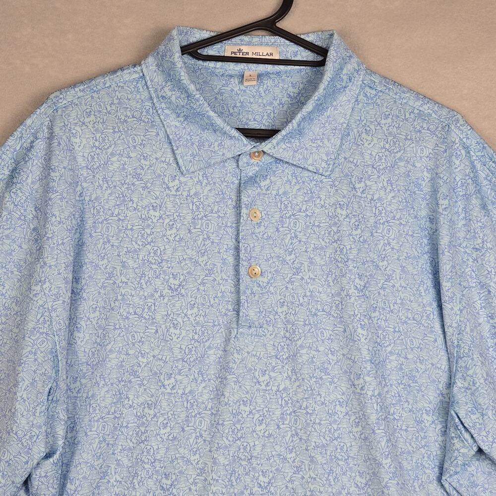 Peter Millar Caddy Shack AOP Riverside Golf Club Logo Mens Size Large